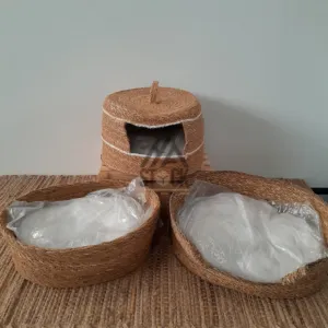 Panier pour chat en osier